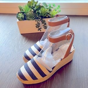 Adorable blue and white sandals